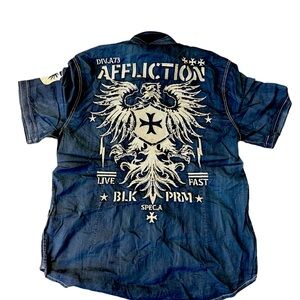 Men’s SS Button down Affliction Shirt